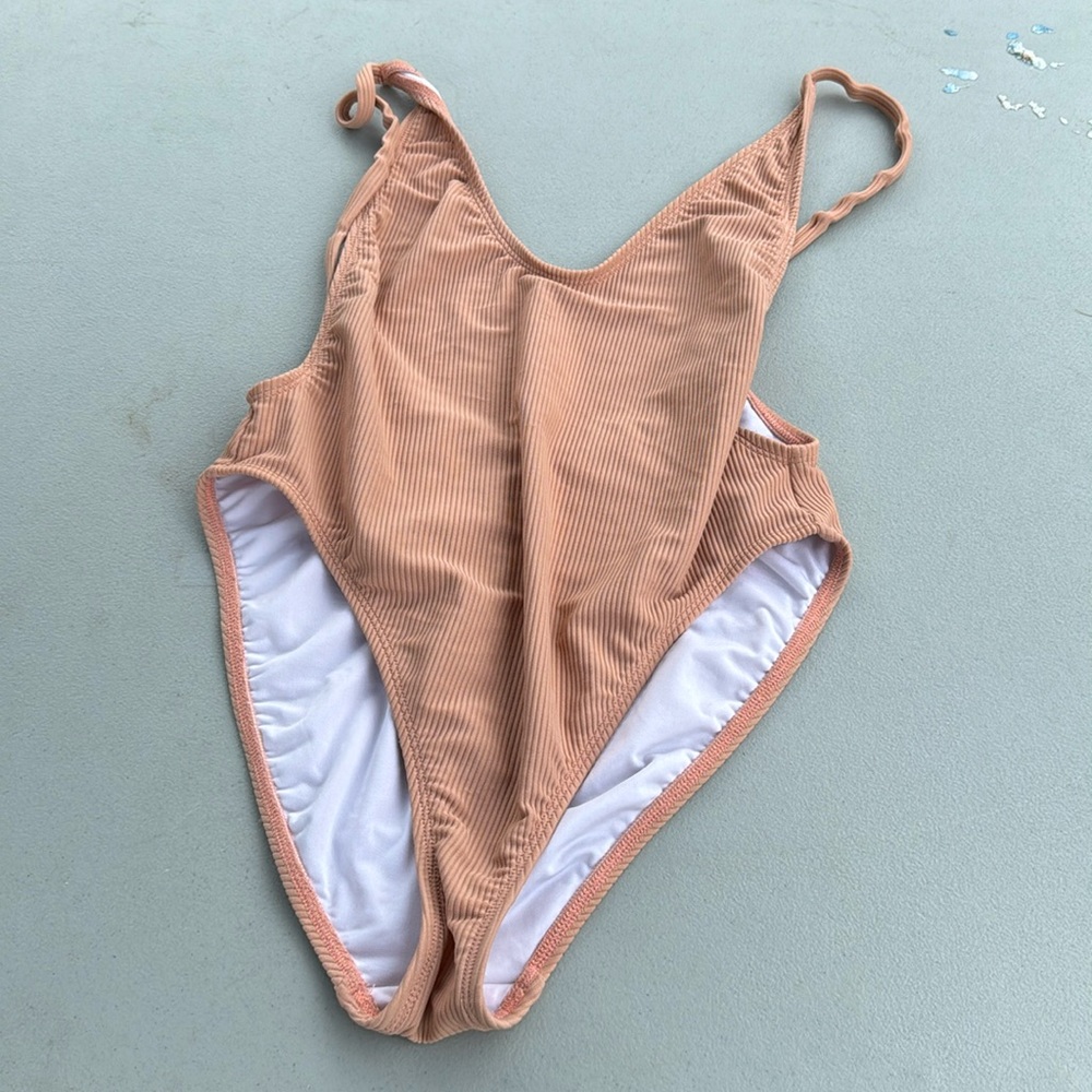 Nasty Gal Peach One Piece Swimsuit